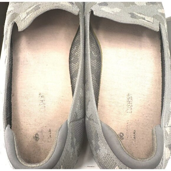 Clarks Cloudsteppers Women 9 Carly Dream Slip On Flats Khaki Camo Loafers Knit - Picture 9 of 12